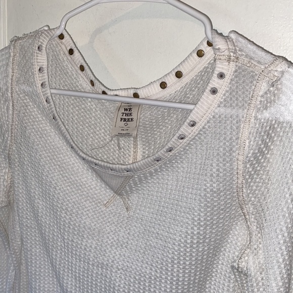 We the Free Free People Star studded long sleeve waffle knit top - Picture 2 of 10